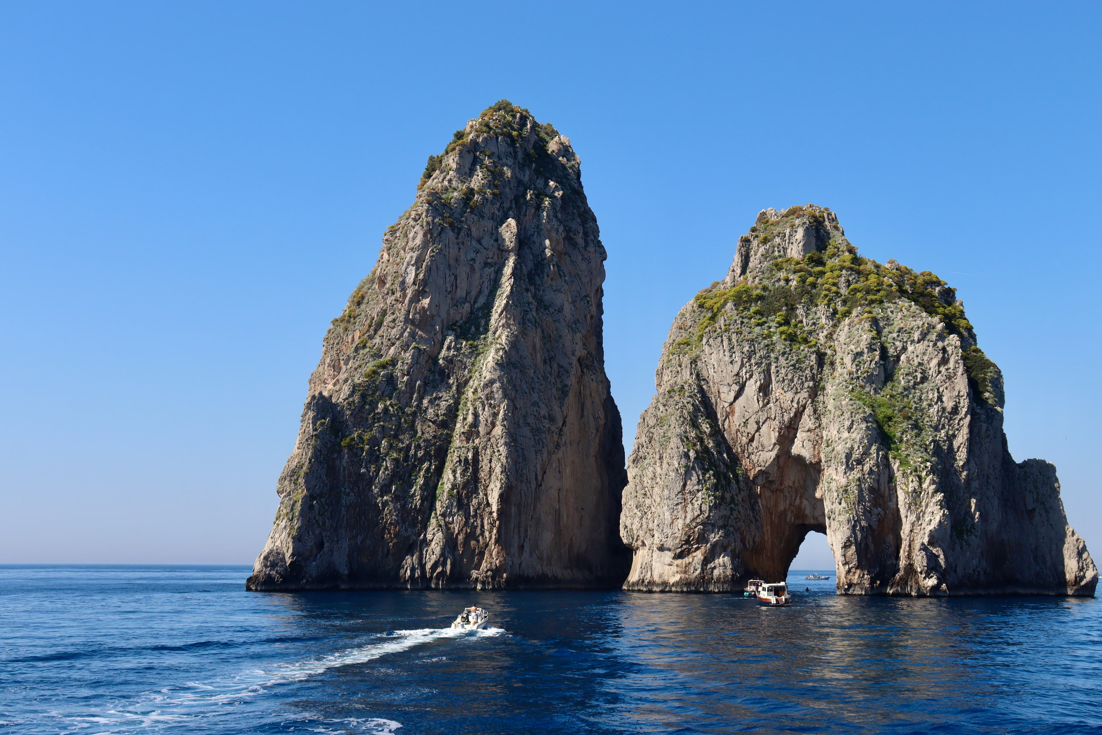 Blue water swimming